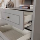 Ver imagem 5 de Mesa de Cabeceira 2 Gavetas Nova York Cinza Espresso Móveis