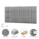 Ver imagem 3 de Cabeceira de Cama com Led Casal 140cmx60cm Linho Cinza - Talita Casa Bonita