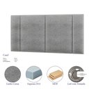 Ver imagem 3 de Cabeceira Cama Box Estofada Casal 1,40 Linho Cinza com LED