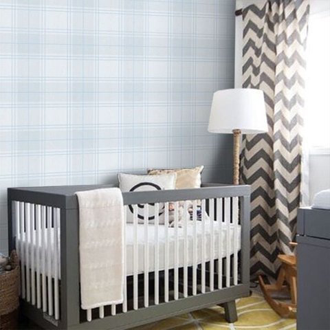 Papel de Parede Xadrez Soft - Várias Cores - Azul Claro