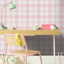 Ver imagem 2 de Papel de Parede Xadrez Mix - Rosa