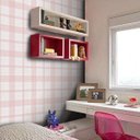 Ver imagem 1 de Papel de Parede Xadrez Mix - Rosa