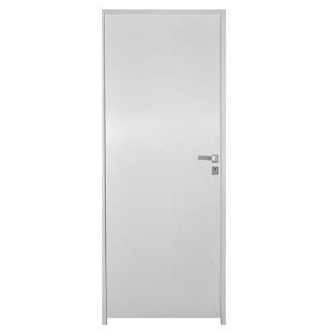 Porta de Madeira Semi-oca Primer Lisa Batentes de 14 Cm Eco Fech Externa-2.10ax0.62l-lado Esquerdo