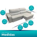 Ver imagem 3 de Sofá Retrátil e Reclinável 3 Lugares Havana Rose - Meu Estofado Sofá Retrátil e Reclinável 3 Lugares