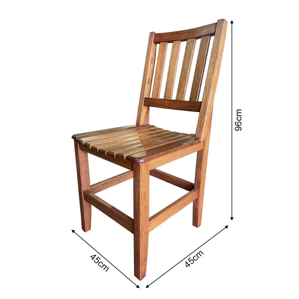 Kit com 8 Cadeiras Madeira Maciça Confort para Restaurantes Malbec - 5