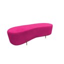Ver imagem 2 de Puff Decorativo Alana Veludo Rosa Pink