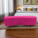 Ver imagem 1 de Puff Decorativo Alana Veludo Rosa Pink