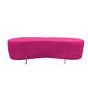 Ver imagem 3 de Puff Decorativo Alana Veludo Rosa Pink