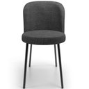 Ver imagem 5 de Kit 6 Cadeiras Sala de Jantar Estofada Gavi L02 Linho Cinza Escuro