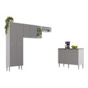 Ver imagem 2 de Armário de Cozinha Compacta Modulada Versatile Multimóveis Mp2302 Branco/lacca Fumê Branco/lacca