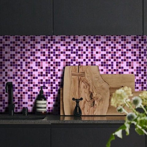 Adesivo Destacável Pastilha Mix Roxo - 10 x 10cm - 90 unidades
