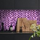 Ver imagem 1 de Adesivo Destacável Pastilha Mix Roxo - 20 x 20cm - 18 unidades.
