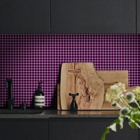Adesivo Destacável Pastilha Clássica Roxo - 15 x 15cm - 36 unidades