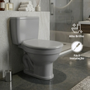 Ver imagem 2 de Assento Tampa para Vaso Sanitário Oval Almofadado Bellart Cinza Claro Durín