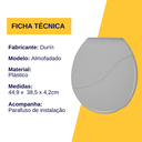 Ver imagem 3 de Assento Tampa para Vaso Sanitário Oval Almofadado Bellart Cinza Claro Durín