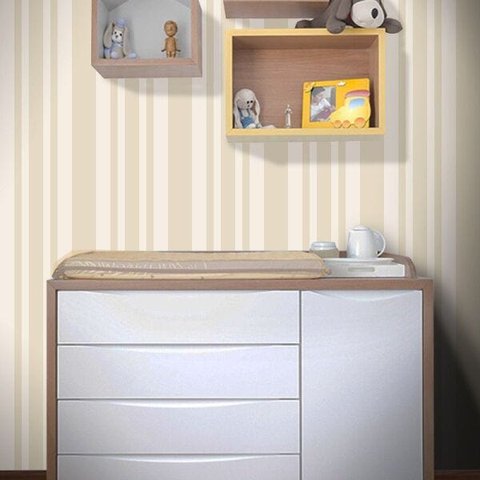 Papel de Parede Listras Rápidas Clear - Marrom Claro