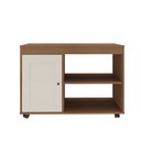 Ver imagem 3 de Rack Sala Tv 42 Sampa 2 Nichos Porta e Prateleiras Cinamomo/off White Blush