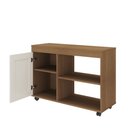 Ver imagem 5 de Rack Sala Tv 42 Sampa 2 Nichos Porta e Prateleiras Cinamomo/off White Blush
