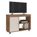 Ver imagem 2 de Rack Sala Tv 42 Sampa 2 Nichos Porta e Prateleiras Cinamomo/off White Blush