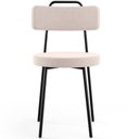 Ver imagem 6 de Kit 02 Cadeiras Decorativas Estofada Para Sala De Jantar Barcelona L02 Suede Bege - Lyam Decor