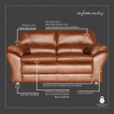 Ver imagem 2 de Sofá 2 Lugares Laura 1,60M Couro Caramelo - Gran Belo