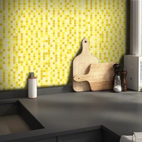 Adesivo Destacável Pastilha Mix Amarelo - 15 x 15cm - 36 unidades