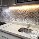 Ver imagem 4 de Papel de Parede Azulejo Coimbra - Marrom Claro