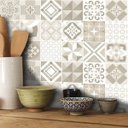 Ver imagem 1 de Papel de Parede Azulejo Coimbra - Marrom Claro