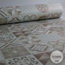 Ver imagem 3 de Papel de Parede Azulejo Coimbra - Marrom Claro