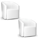 Ver imagem 1 de Poltrona Decorativa Base Giratória Kit 2 Stella Max Sintético Pu D03 - D’Rossi