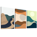 Ver imagem 6 de Quadro Decorativo Trio Abstrato Formatos de Montanha