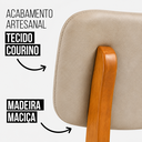 Ver imagem 3 de Kit 8 Cadeiras de Jantar Manuela Madeira Mel Courino Bege