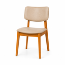 Ver imagem 4 de Kit 8 Cadeiras de Jantar Manuela Madeira Mel Courino Bege