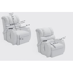 Poltrona do Papai Retrátil com Controle Imperial Império Estofados Preto - 4
