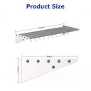 Ver imagem 7 de Takywep Prateleira Suspensa de Aço Inoxidável com Ganchos, 30 Cm X 91 Cm
