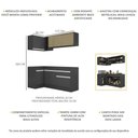 Ver imagem 4 de Armário de Cozinha Compacta de Canto com Rodapé Veneza Multimóveis MP2091.898 Preto/Branco