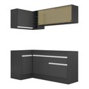 Ver imagem 7 de Armário de Cozinha Compacta de Canto com Rodapé Veneza Multimóveis MP2091.898 Preto/Branco