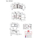 Ver imagem 5 de Armário de Cozinha Compacta de Canto com Rodapé Veneza Multimóveis MP2091.898 Preto/Branco