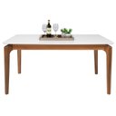 Ver imagem 4 de Mesa de Jantar L160 X P 90 X Alt 77 Portugal em Madeira Maciça e Mdf Natural/branco