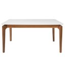 Ver imagem 1 de Mesa de Jantar L160 X P 90 X Alt 77 Portugal em Madeira Maciça e Mdf Natural/branco
