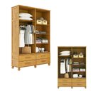 Ver imagem 4 de Guarda-roupa Madeira 4 Portas 4 Gavetas Pollux