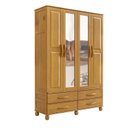 Ver imagem 2 de Guarda-Roupa Madeira 4 Portas 4 Gavetas Pollux Marrom/Nogueira