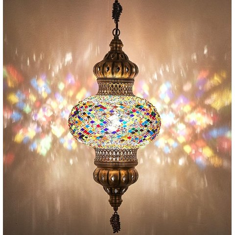 Lustre de Mosaico Turco Autêntico Cores Fantasticos 25 cm Diametro Mosaico – YYTK4500347