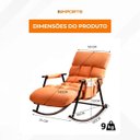 Ver mais imagens de Poltrona de Balanço Lazy Cinza com 3 Níveis de Regulagem e Trava de Segurança