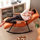 Ver imagem 2 de Poltrona de Balanço Lazy Cinza com 3 Níveis de Regulagem e Trava de Segurança