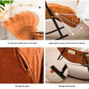 Ver imagem 3 de Poltrona de Balanço Lazy Cinza com 3 Níveis de Regulagem e Trava de Segurança