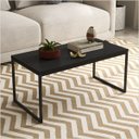 Ver imagem 2 de Mesa Centro Sala Pés de Ferro 60x40 Tampo Mdf Carmin Preto Fosco