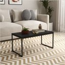 Ver imagem 1 de Mesa Centro Sala Pés de Ferro 60x40 Tampo Mdf Carmin Preto Fosco