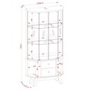 Ver imagem 3 de Aparador para Sala Buffet Mônaco e Cristaleira Moss Cinamomo Off White - Madetec