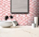 Ver imagem 2 de Adesivo Destacável Pastilha Mix Rosa - 15 x 15cm - 36 unidades